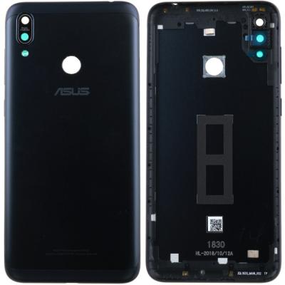 Задняя крышка Asus ZenFone Max M2 ZB633KL, с боковыми кнопками и стеклом камеры, оригинал (Midnight Black)