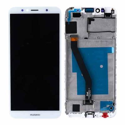 Дисплей для Huawei Y6 2018, ATU-L21, Y6 Prime, Honor 7C, AUM-L41, с рамкой (с логотипом Huawei, белый)