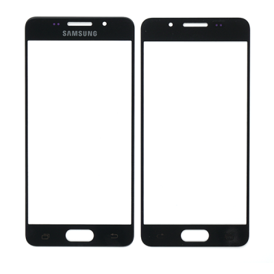 Стекло экрана под переклейку для Samsung Galaxy A3 2016 A310F, (4,7") (черный)