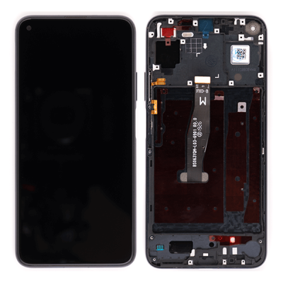 Дисплей для Honor 20 YAL-L21, 20 PRO YAL-L41, Huawei Nova 5T YAL-L21, с сенсорным экраном (Honor 20, с рамкой, черный)
