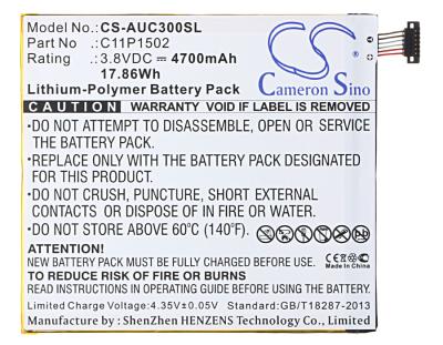 Аккумулятор Cameron Sino CS-AUC300SL, C11P1502 ( 1ICP3/108/118 ), C11P1517 ( 1ICP3/108/118 ) - интернет-магазин запасных частей для телефонов и электроники MaxService