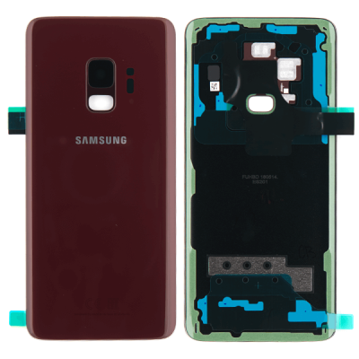 Задняя крышка для Samsung Galaxy S9 G960, с стеклом камеры (оригинал Китай, Burgundy Red)