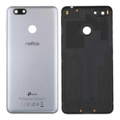 Задняя крышка для TP-Link Neffos C9 TP707A, с боковыми кнопками и стеклом камеры, оригинал (серая)