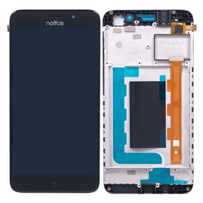 Дисплей для TP-Link Neffos C7 TP910A, с сенсорным экраном, с рамкой, оригинал (Service Original, черный)