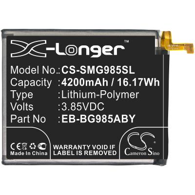 Аккумулятор EB-BG985ABY, Cameron Sino для Samsung S20+ Plus 5G G985/G986, (Li-Pol, 4200mAh, 3.85В) - интернет-магазин запасных частей для телефонов и электроники MaxService