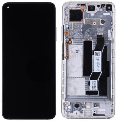 Дисплей для Xiaomi Mi 10T/ Mi 10T Pro 5G (с рамкой, оригинал Б/У, Lunar Silver)