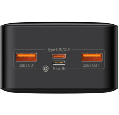 Power Bank Baseus Bipow 30000mAh 20W (PPDML-N01) Black - интернет-магазин запасных частей для телефонов и электроники MaxService