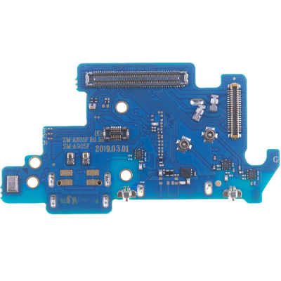 Нижняя плата коннектора зарядки для Samsung Galaxy A80 A805, с коннектором SIM, Service оригинал - интернет-магазин запасных частей для телефонов и электроники MaxService