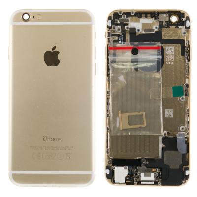 Корпус для Apple iPhone 6, с боковыми кнопками, с держателем SIM карты (оригинал Б/У (с шлейфами), Gold)