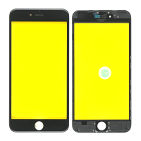 Стекло экрана под переклейку для iPhone 6 Plus, с рамкой и сеткой динамика - интернет-магазин запасных частей для телефонов и электроники MaxService