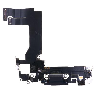 Шлейф коннектора зарядки для iPhone 13 mini, с микрофоном, оригинал, с разборки (Black)