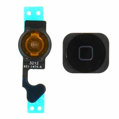 Шлейф кнопки HOME Apple iPhone 5, с пластиком - интернет-магазин запасных частей для телефонов и электроники MaxService