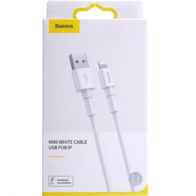 USB дата-кабель Baseus Apple Mini White Cable, Lightning, 2.4А, 1 м, CALSW-02 - интернет-магазин запасных частей для телефонов и электроники MaxService