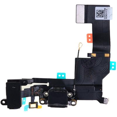 Шлейф коннектора зарядки для iPhone SE, с коннектором наушников и микрофоном (Space Gray)