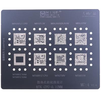 BGA трафарет Amaoe MU4 0.12mm MTK CPU MT6885Z/MT6853V/MT6769V/MT6779V/MT6991Z/MT6758V/MT6768V - интернет-магазин запасных частей для телефонов и электроники MaxService