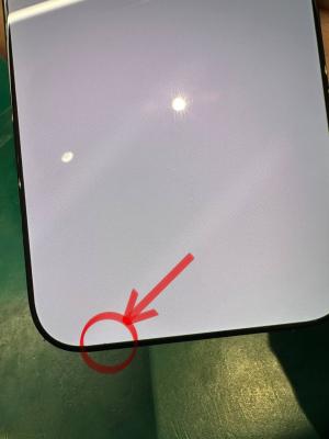 Дисплей для iPhone 17 Pro Max, оригинал (переклеено стекло), с дефектом (№128 (выбитый пиксель (не увеличивается)))