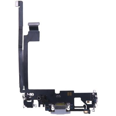 Шлейф коннектора зарядки для iPhone 12 Pro Max, с микрофоном (Silver)