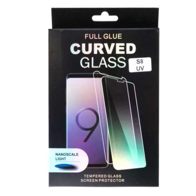 Защитное стекло Curved Glass для телефона Samsung Galaxy S8 G950, 3D, клей с УФ лампой - интернет-магазин запасных частей для телефонов и электроники MaxService