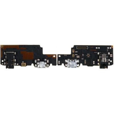 Нижняя плата коннектора зарядки для Xiaomi Redmi Note 5 M1803E7SG, с коннектором наушников и микрофо (копия)