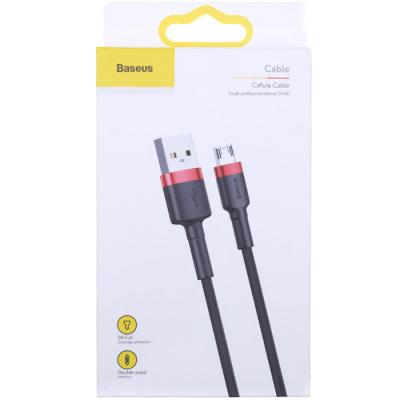 USB дата-кабель Baseus Cafule, USB тип-A, micro-USB, 2.4А, 1 м, #CAMKLF-B91 - интернет-магазин запасных частей для телефонов и электроники MaxService