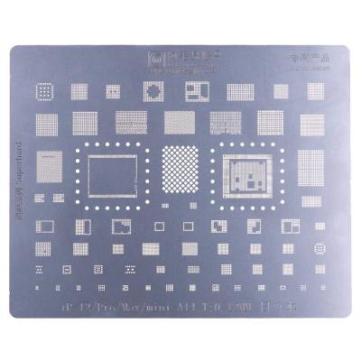 Трафарет Amaoe BGA iPhone 12,  iPhone 12 Pro, iPhone 12 Mini, iPhone 12 Pro Max, 0.12mm - интернет-магазин запасных частей для телефонов и электроники MaxService