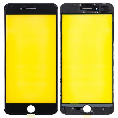 Стекло дисплея для iPhone 8 Plus, без OCA пленки (черное)