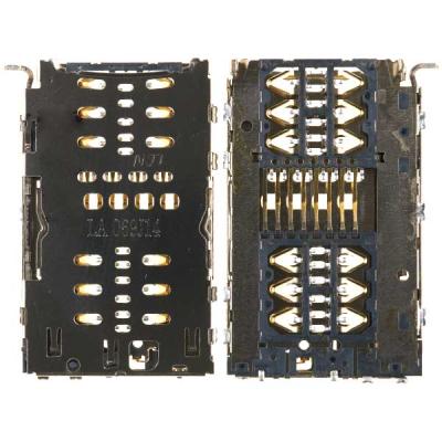 Коннектор SIM-карты для Xiaomi Redmi Note 8 Pro M1906G7G, Mi 8 Lite M1808D2TG, CC9, CC9e, Pocophone  (оригинал (с разборки))