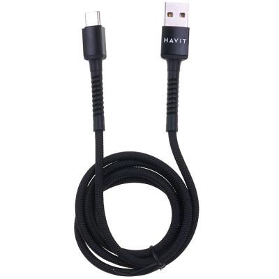 USB дата-кабель Havit HV-CB6197, USB Type-C 2,1А 1М, черний - интернет-магазин запасных частей для телефонов и электроники MaxService