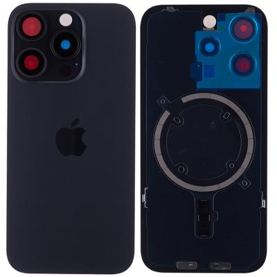 Задняя крышка для iPhone 15 Pro, с стеклом камеры и магнитом (Black Titanium)