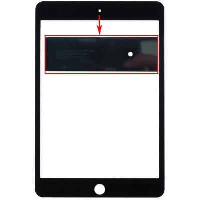 Стекло экрана под переклейку для Apple iPad Mini 5 2019 A2133/A2124/A2126 (черное)