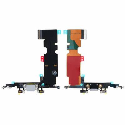 Шлейф для iPhone 8/SE 2020, с коннектором зарядки и микрофоном (оригинал, белый)