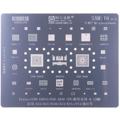 BGA трафарет Amaoe Exynos 1280 CPU Sam:16 для Samsung Galaxy A53 A536, Galaxy A53, (0.12 mm) - интернет-магазин запасных частей для телефонов и электроники MaxService