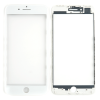 Стекло экрана под переклейку для iPhone 7 Plus с рамкой и сеткой динамика (белый)