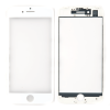 Стекло экрана под переклейку для iPhone 7, с рамкой и сеткой динамика (белое)