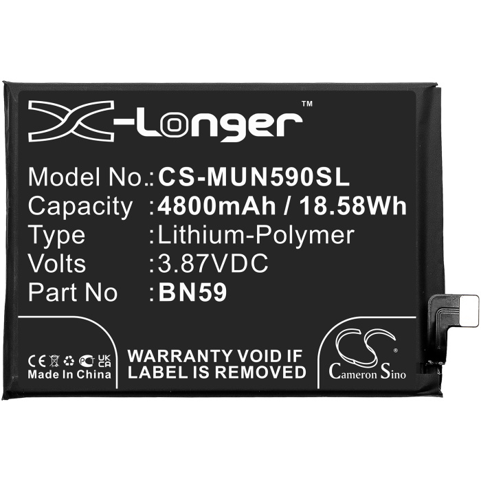 Акумулятор BN59 Cameron Sino для Xiaomi Redmi Note 10, (Li-Polymer, 4800mAh, 3.87В) - інтернет-магазин запасних частин для телефонів та електроніки MaxService