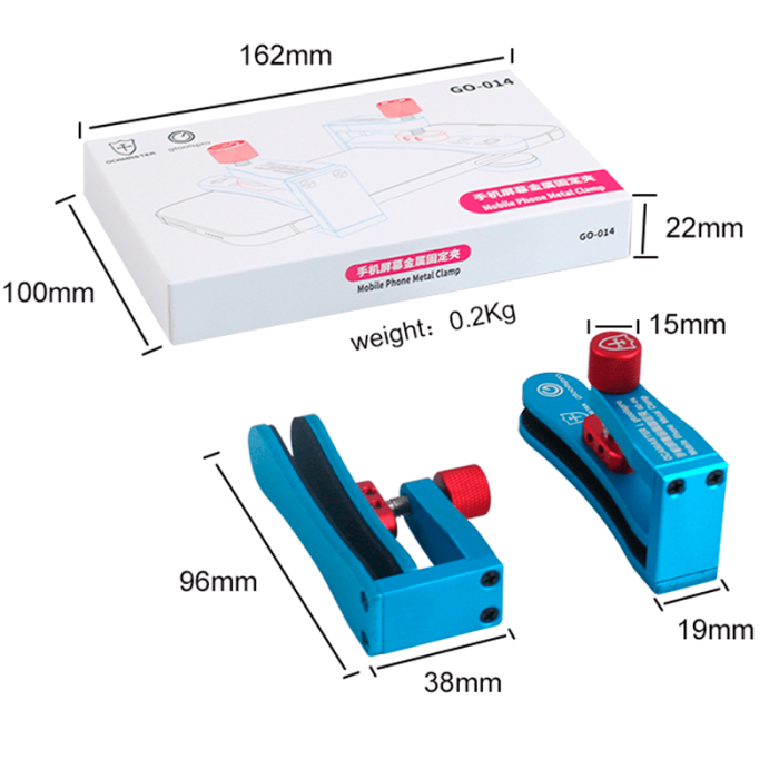 Фиксатор дисплея OCAMaster GO-014 Mobile Phone Metal Clamp, 2шт. - интернет-магазин запасных частей для телефонов и электроники MaxService