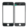 Стекло экрана под переклейку для Apple iPhone 5, с рамкой, (4") (черное)