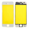 Стекло экрана под переклейку для iPhone 5s/SE, с рамкой и сеткой динамика (белый)