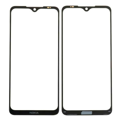 Стекло экрана под переклейку для Nokia 7.2, TA-1196, (6,3") (черное)