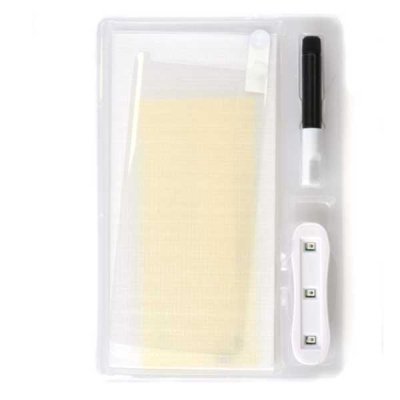 Защитное стекло Curved Glass для телефона Samsung Galaxy S9 G960, 3D, клей с УФ лампой - интернет-магазин запасных частей для телефонов и электроники MaxService