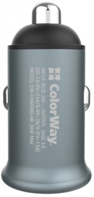 Автомобильное зарядное устройство Colorway 2USB Quick Charge 3.0 (36W) - интернет-магазин запасных частей для телефонов и электроники MaxService